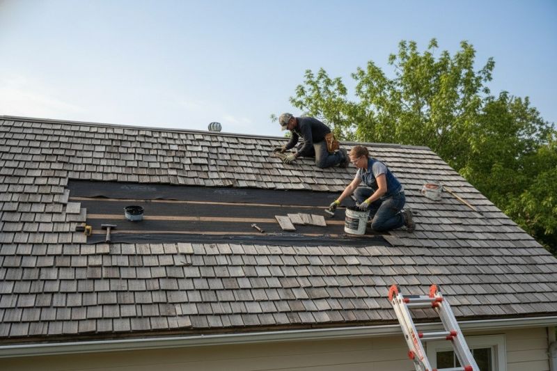 Local Wood Shake Shingle Repair pros at work